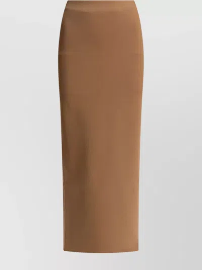 Max Mara High Waist Skirts Seam Detailing In Brown