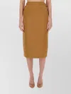 Max Mara High Waist Slim Fit Skirt With Pockets In Yellow