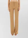 Max Mara High Waist Straight Cut Trousers In Brown