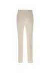 Max Mara Studio High Waist Straight Leg Pants In Butter