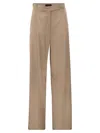 Max Mara Fiesta Silk Flared Trousers In Beige