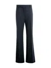 Max Mara High Waist Straight Leg Trousers In Blue