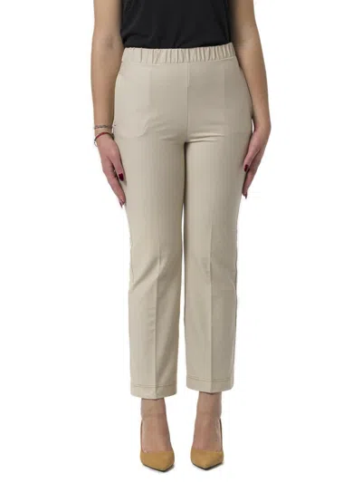 Max Mara High Waist Straight Leg Trousers In Neutro