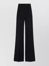Max Mara Wide-leg Trousers With Tailored Fit And Luxurious Texture In Black