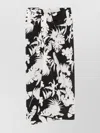 Max Mara Lauto Tropical Print Silk Wrap Skirt In Black