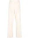 Max Mara High-waist Virgin Wool Trousers In Neutrals