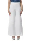 Max Mara Neoprene Wide-leg Trousers In Bianco