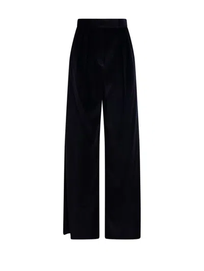 Max Mara High Waist Wide Leg Trousers In Blue