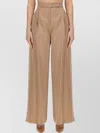 Max Mara High Waist Wide Leg Trousers Fiesta In Brown