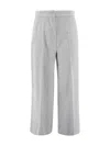 Max Mara High Waist Wide Leg Trousers In Grey