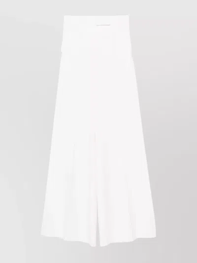 Max Mara High Waist Wide Leg Trousers In White