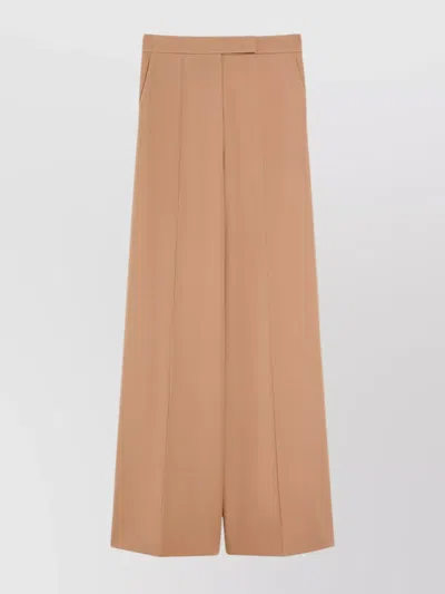 MAX MARA HIGH WAIST WIDE-LEG TROUSERS WITH BELT LOOPS