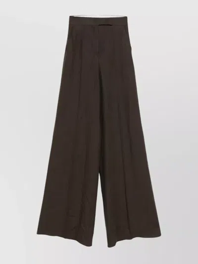 MAX MARA HIGH WAIST WIDE-LEG TROUSERS WITH BELT LOOPS