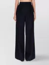 Max Mara High Waist Wide Leg Trousers With Pockets In Black