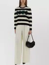 Max Mara High Waist Wide Leg Trousers With Pockets In Multi
