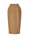 Max Mara Cresta Antidrop Cotton Skirt In Brown