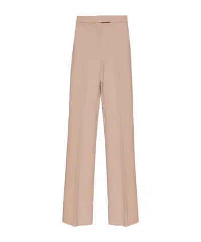 Max Mara High-waisted Casual Pants In Nude