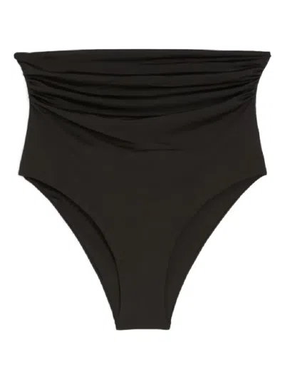Max Mara High-waisted Charm Salli Bikini Bottoms In Brown