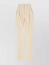 Max Mara High-waisted Cotton Dede Trousers In Neutral