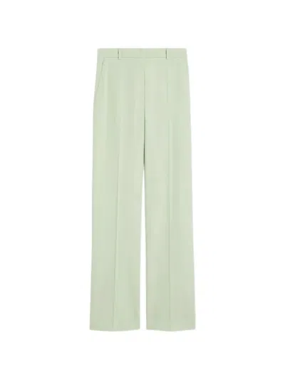 Max Mara High-waisted Crepe Trousers In White