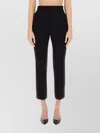 Max Mara High-waisted Cropped Slim Fit Trousers In Black