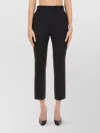 Max Mara High-waisted Cropped Slim Fit Trousers In Black