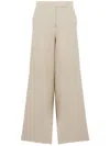 Max Mara High-waisted Linen Trousers In Beige