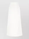Max Mara Wide White Gabardine Skirt