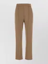 Max Mara High-waisted Pant With Seam Detailing And Side Pockets In Brown
