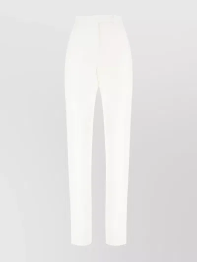 Max Mara High-waisted Pants Seam Detailing In White