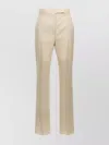 Max Mara High-waisted Pants With Front Pleats And Button Detail