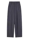 Max Mara High-waisted Patch-pocket Trousers In Blue