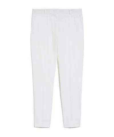 Max Mara High-waisted Pipe Casual Pants In White