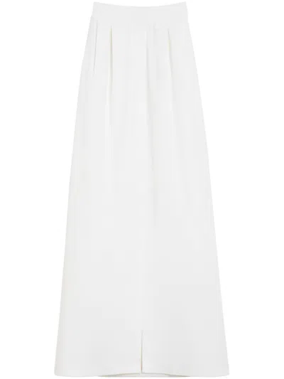 MAX MARA MAX MARA HIGH-WAISTED PLEATED MAXI SKIRT WITH SUBTLE BACK SLIT