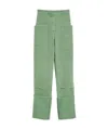 Max Mara High-waisted Pocket Casual Pants In Green