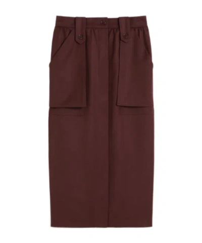 Max Mara High-waisted Skirt In Red