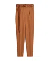 Max Mara High-waisted Straight Casual Pants In Brown