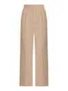 Max Mara High Waisted Straight-leg Pants In Beige