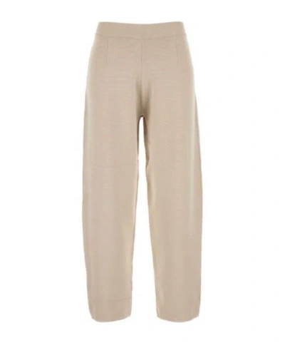 Max Mara High Waisted Straight Leg Trousers In Neutral