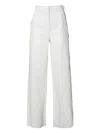 Max Mara Ruggero Trousers In White Cotton Drill In White