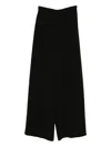 Max Mara Double-pleat Wide-leg Trousers In Black