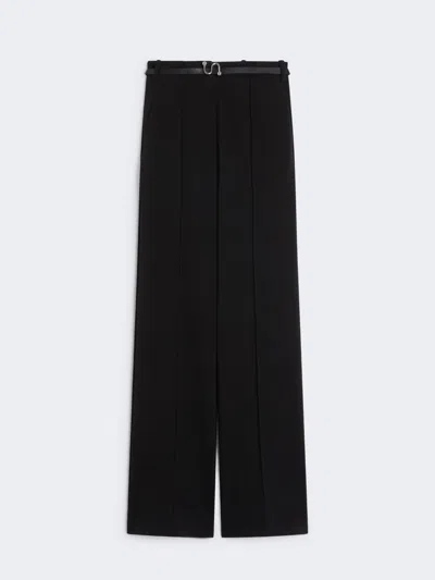 Max Mara High-waisted Trousers In Fabric Stitch In Black