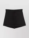 Max Mara High-waisted Turn-up Hem Shorts In Black
