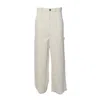 Max Mara High-waisted Wide-leg Cotton Pants In Gray