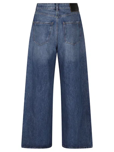 Max Mara High-waisted Wide-leg Denim Jeans In Blue