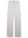 Max Mara High-waisted Wide-leg Pants With Functional Pockets In Gray