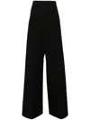Max Mara Velvet Corduroy High Waist Pleated Trousers In Black