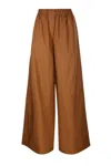 Max Mara Navigli Trousers In Leather Brown