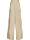 Max Mara High-waisted Wide-leg Trousers With Sharp Pleats In Brown