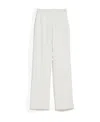 Max Mara High-waisted Wool Casual Pants In White